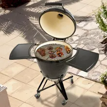 Керамический угольный гриль Primo Round Large All-In-One, 47 см, с ножками и столиками