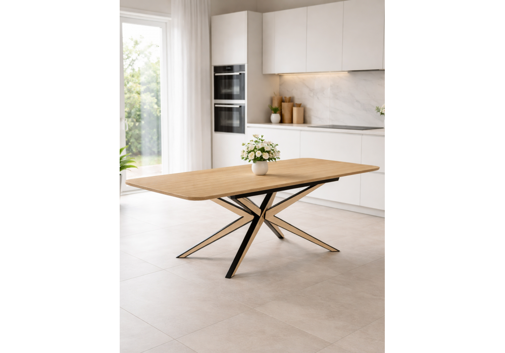 Стол деревянный Woodville Roxy 160(220)x90 светлый дуб