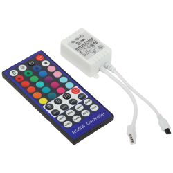 Контроллер ЭРА RGBW-Controller-12/24V-96/192W-IP20-IR для светодиодной ленты с ИК пультом | Контроллеры