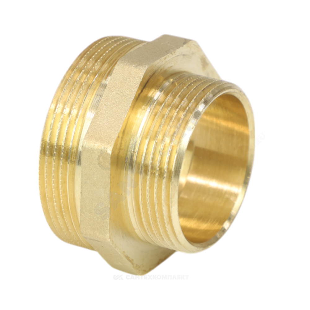 Ниппель латунь переходной Ду 40х32 (1 1/2"х1 1/4") НР LD LD.65.503.40х32