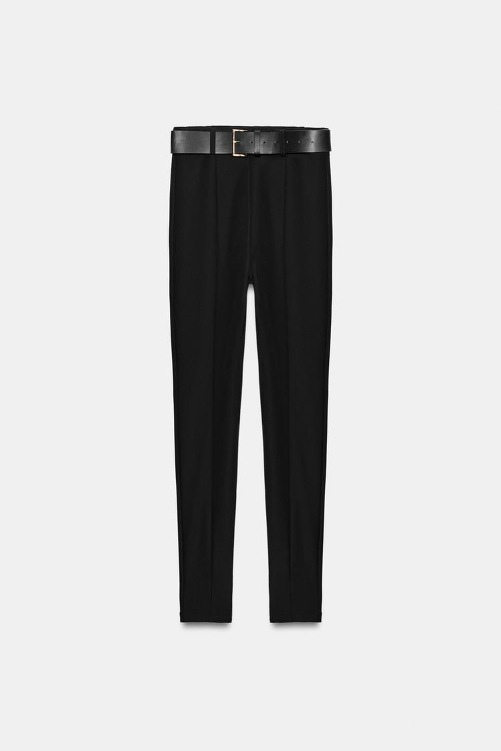 ZARA ЛЕГИНСЫ С ПОЯСОМ, ЧЕРНЫЙ