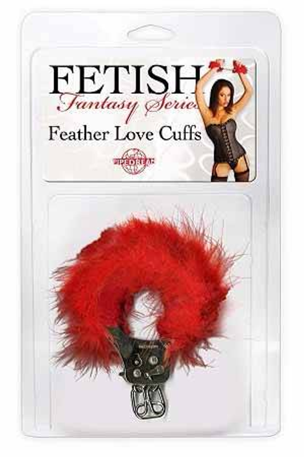 Металлические наручники с пухом Feather Love Cuffs