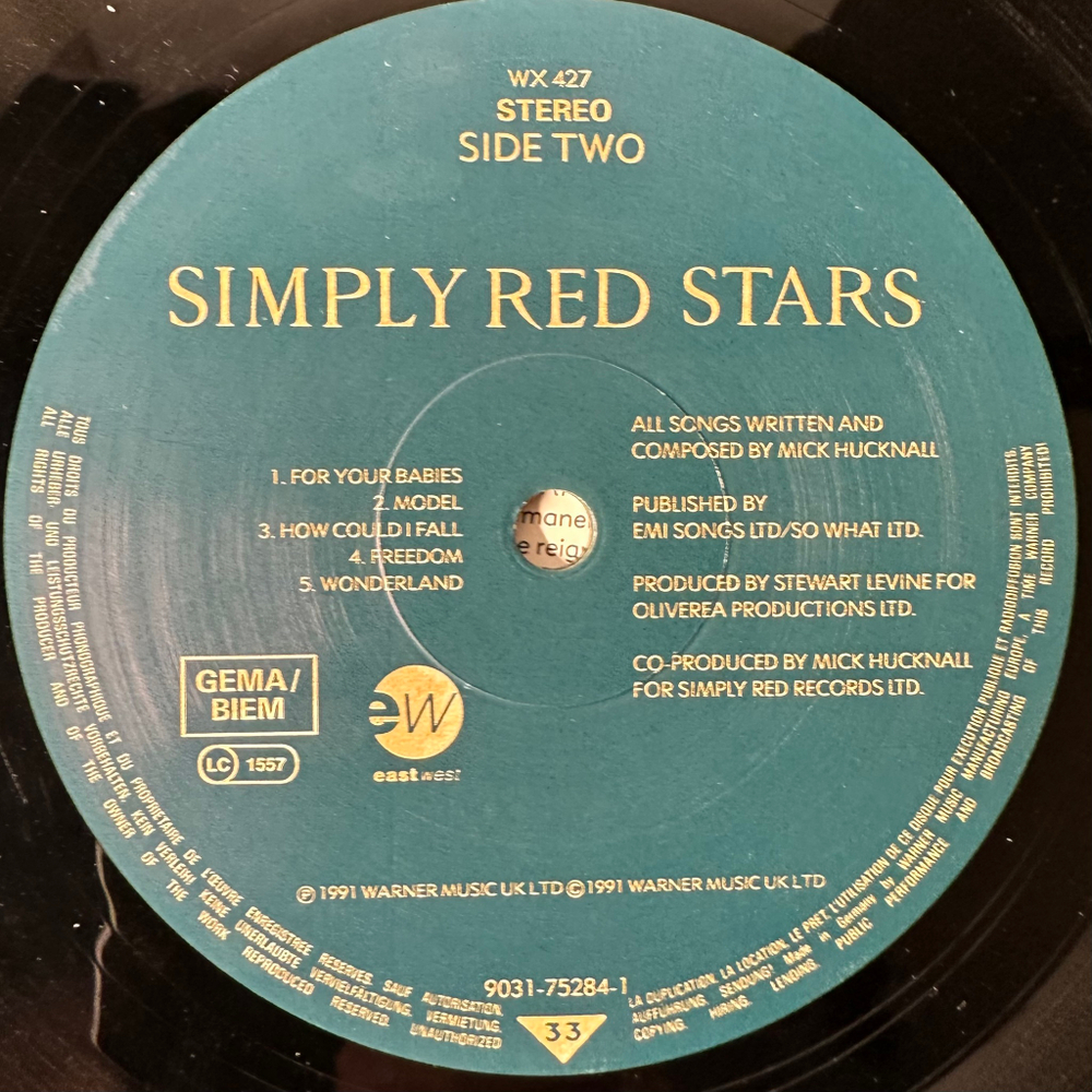 Simply Red - Stars (Германия 1991г.)