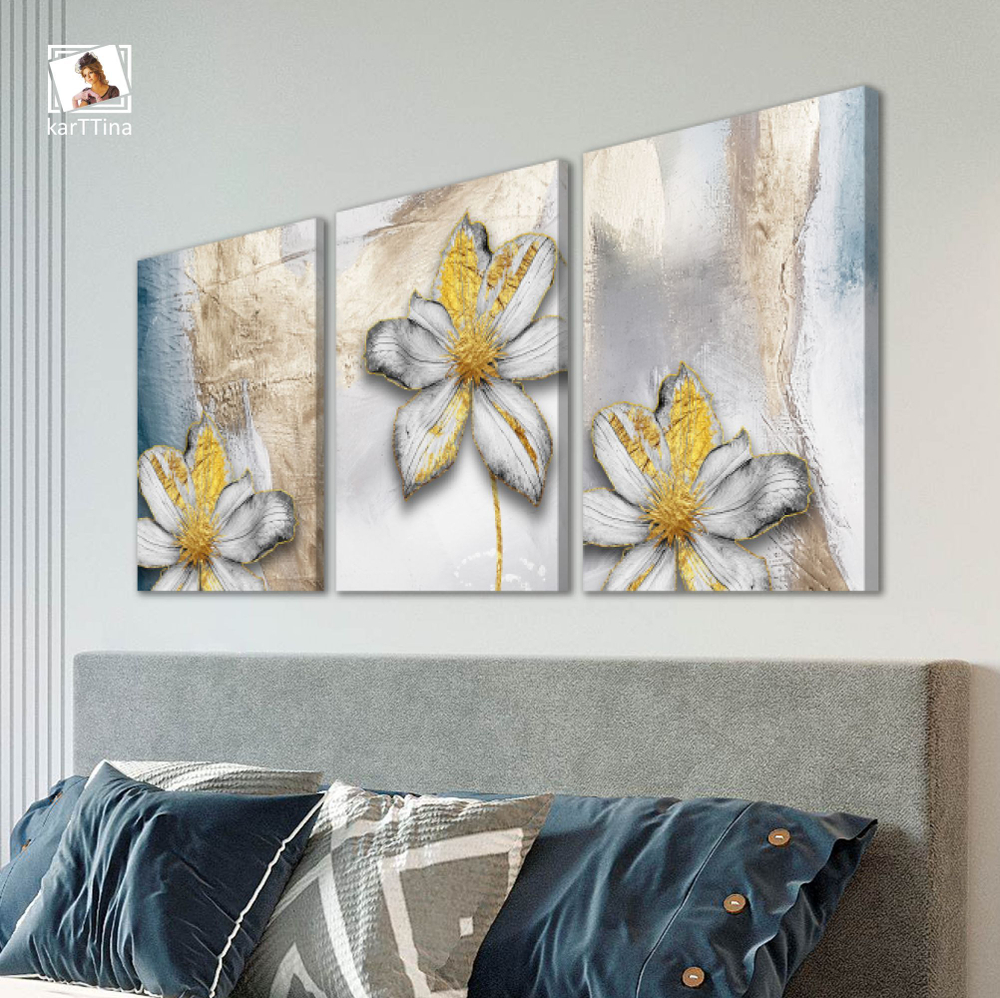 Картина karTTina "ТУМАННЫЕ ЦВЕТЫ", 150 см х 70 см