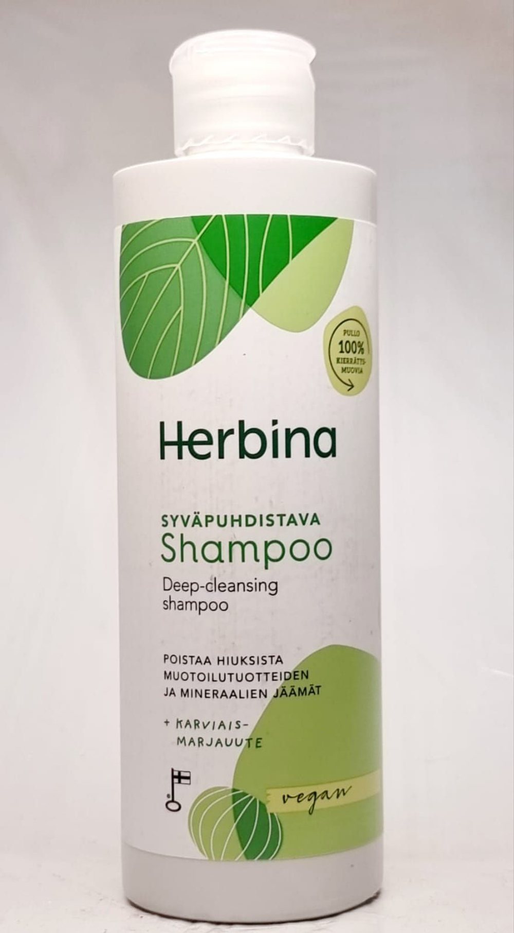 шампунь HERBINA SHAMPOO    ГЛУБОКОЕ очищение с экстрактом ягод крыжовника 250 мл (Из Финляндии)