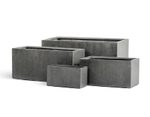 Кашпо TREEZ Effectory Beton Низкий прямоугольник Тёмно-серый бетон д-60, ш-30, в-30 см 41.3319-02-019-GR-060