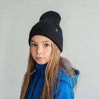 Шапка хлопковая двухслойная "Уголь" подростковая