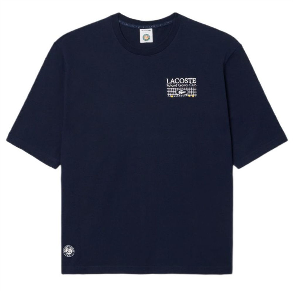 Теннисная футболка Lacoste Roland-Garros Edition Graphic - midnight blue