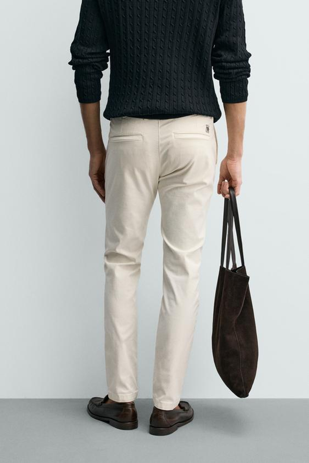 ZARA БРЮКИ ЧИНОС SKINNY FIT, ЭКРЮ