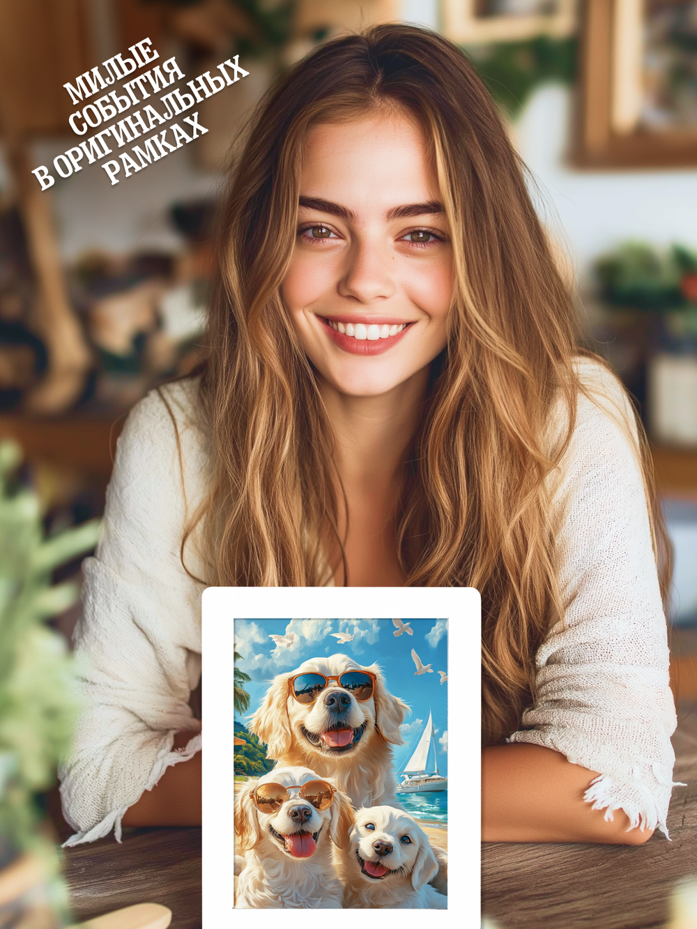 Набор фоторамок 12 в 1 (4шт -15*20см, 8 шт - 10*15см) Белый лак