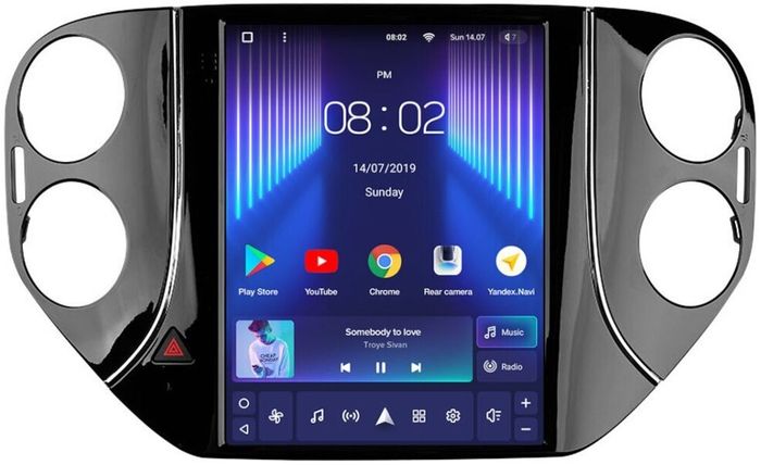 Магнитола для Volkswagen Tiguan 1 2007-2017, Golf Plus - Teyes TPRO 2 монитор 9.7" QLED в стиле "Тесла" на Android 10, Быстрая, 4G SIM-слот