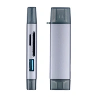 Переходник iNeez USB-C Card Reader USB&OTG 3in1 ADS-103 Gray