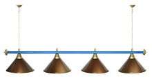 Лампа STARTBILLIARDS 4 пл. (плафоны золотые,штанга золотая,фурнитура золото)
