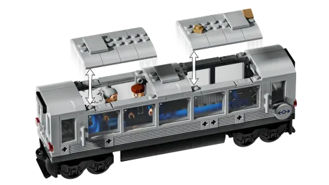 Конструктор LEGO Marvel 76321 Человек-паук против: Сцена в поезде метро с Доком Оком