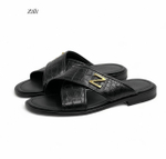 Шлепанцы Zilli из кожи крокодила