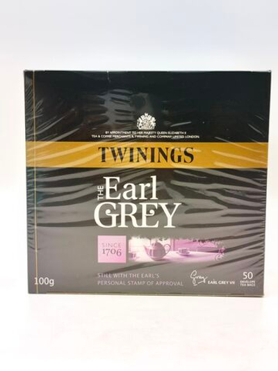 Чай черный Twinings "Earl Grey" пакетированный , 50 х 2 г 100 г (Польша)