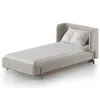 Кровать с подъемным механизмом Basic, 90х200 см (молочный, рогожка)