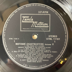 Винтажная виниловая пластинка LP Сборник Фанка Motown Chartbusters Vol. 5 (Англия 1972) (Marvin Gaye, Stevie Wonder, Edwin Starr War и др)