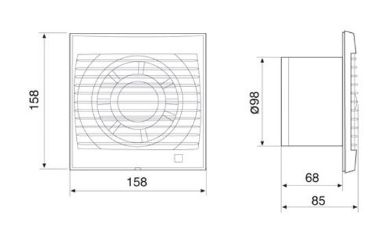 Накладной вентилятор Soler &amp; Palau Decor 100C SILVER