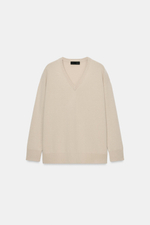 ШЕРСТЯНОЙ СВИТЕР ОВЕРСАЙЗ С V-ОБРАЗНЫМ ВЫРЕЗОМ — ZARA