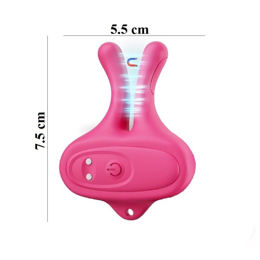 Вибростимуляторы для сосков Silicone toys 9 режимов розовый