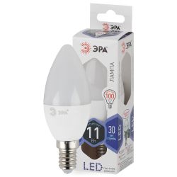 Лампа светодиодная ЭРА STD LED B35-11W-860-E14 11Вт свеча холодный дневной свет Е14 | Лампы cветодиодные Свеча (B/C)