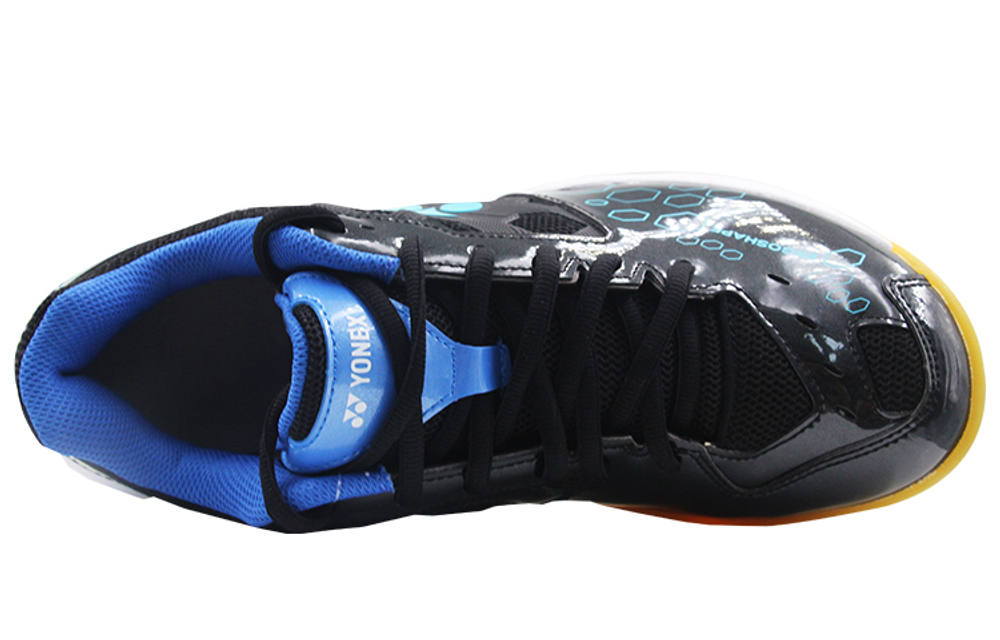 YONEX Power Cushion Fabric Slip Resistant Abrasion Resistant Low top Badminton Shoes Unisex Black Blue
