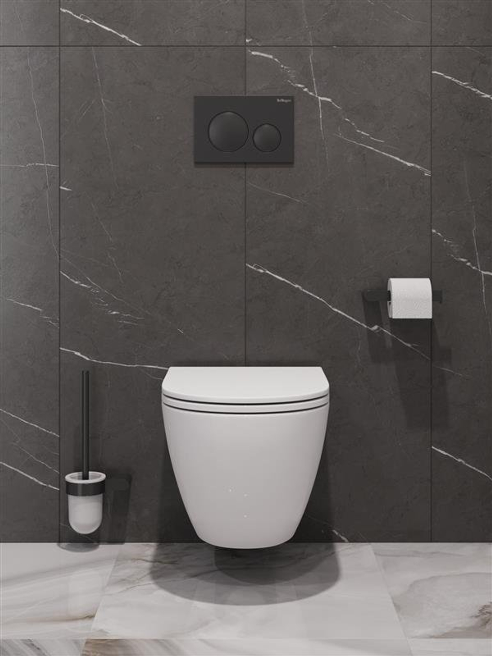 Унитаз подвесной безободковый с сиденьем микролифт BelBagno COMPATTO BB003CH-TOR/SC