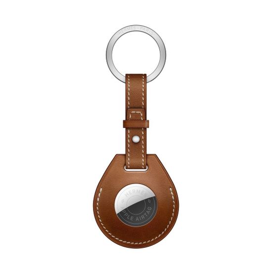 Брелок AirTag Hermès с кольцом для ключей Fauve