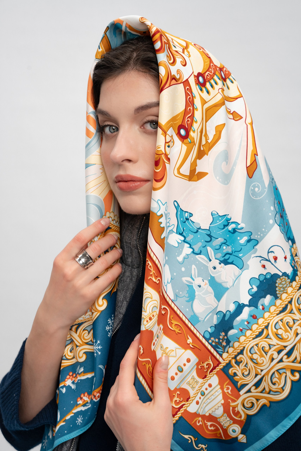 Платок «Русская зима»