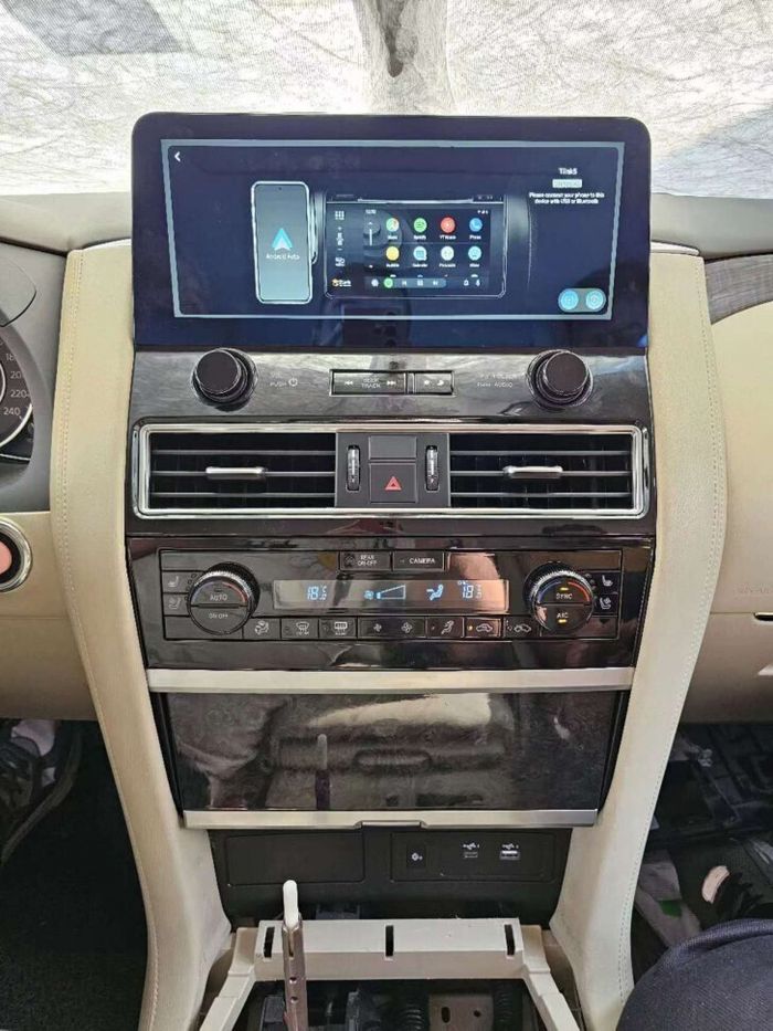 Магнитола для Nissan Patrol Y62, Infiniti QX56/QX80 2010-2019 (поддержка Bose, 360 и мониторов) - Kuberg ZH-N1213 монитор 12.3", Android 12, Быстрая, CarPlay, 4G SIM-слот, беспроводная зарядка