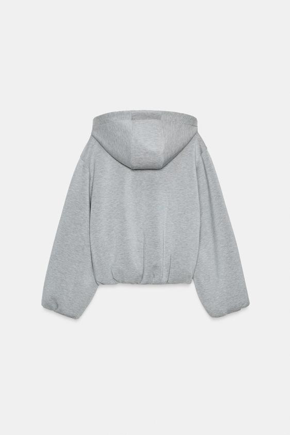 ZARA ХУДИ-БОМБЕР, СЕРЫЙ МЕЛАНЖ