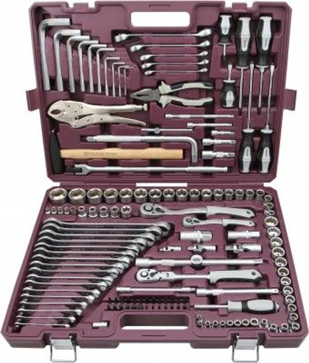 Набор инструмента универсальный 1/4", 3/8" и 1/2"DR, 142 предмета Thorvik TS142