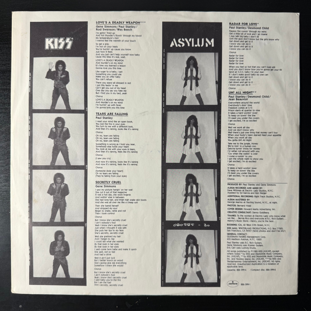 Kiss - Asylum (Голландия 1985г.)