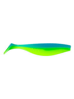 Приманка ZUB-PROVOCATOR 123мм(4,8")-5шт, (цвет 020) синий верх - желтый низ