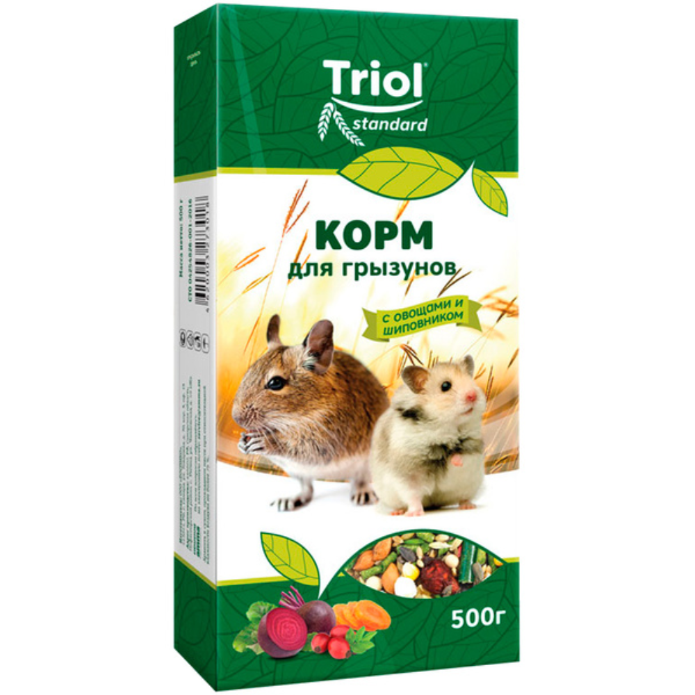 Корм Triol для грызунов с овощами и шиповником 500 гр