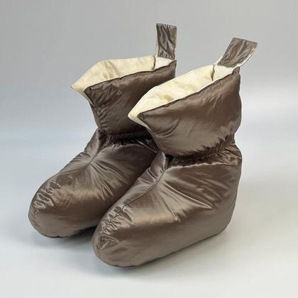 Сапожки-носочки пуховые German Grass Comfort Socks Travel Milk Chocolate бежевые Коричневый