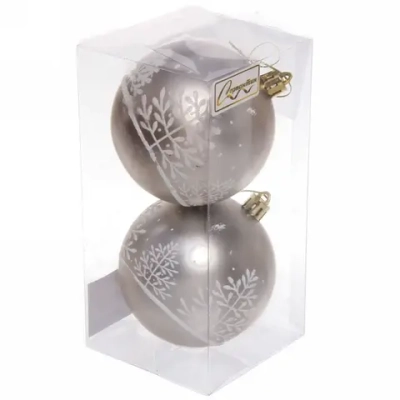 Набор украшений SHINE «Snow Forest» 8 см (2 шт.), light champagne