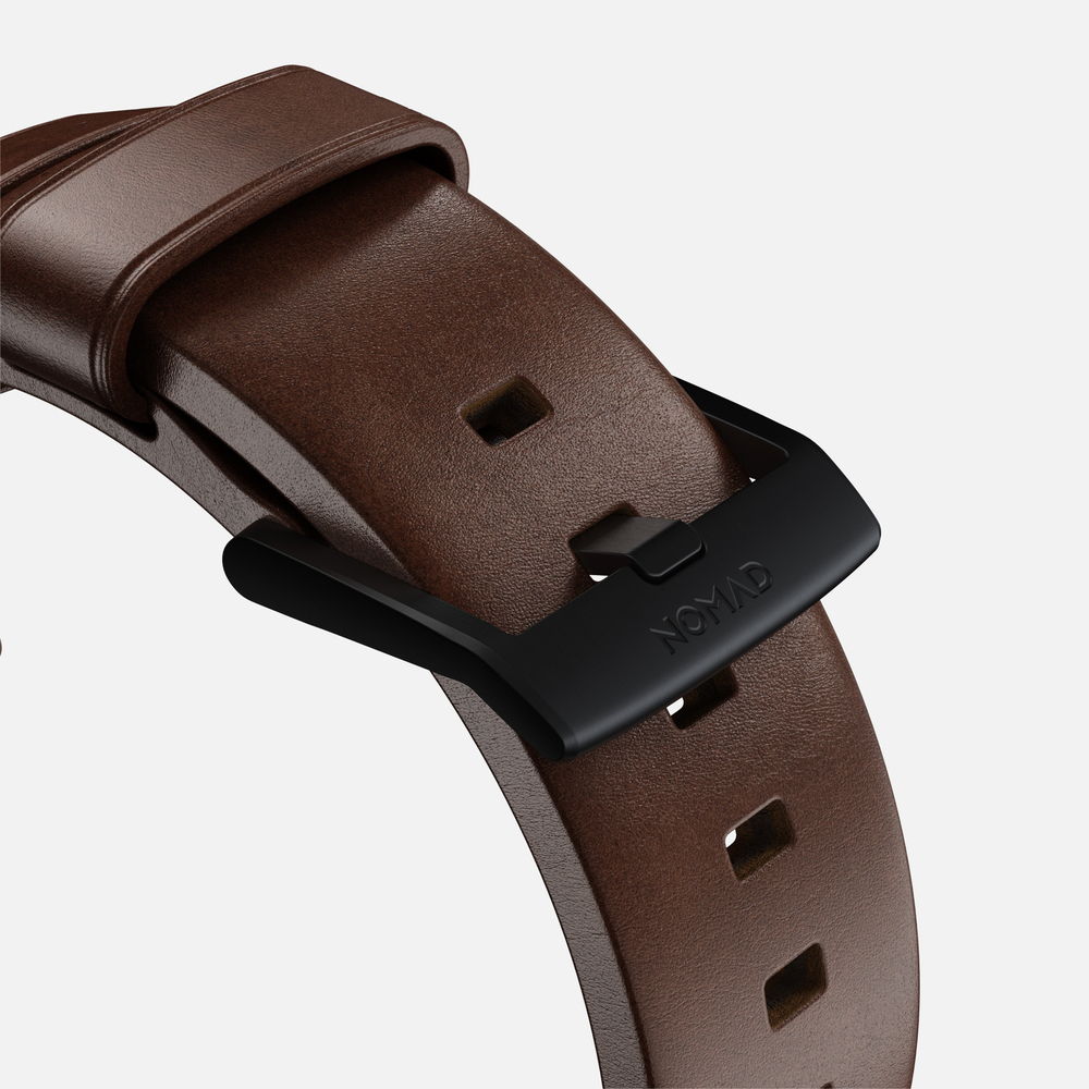 Ремешок Nomad Leather Strap Brown, black - Apple Watch Ultra (49mm) 8/7 (45mm)/6/SE/5/4 (44mm)/3/2/1 (42mm)