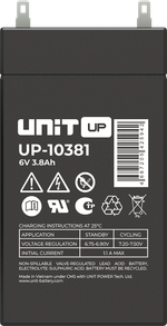 Аккумулятор UNIT UP-10381 - AGM ( 6В / 3,8Ач )