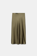 АТЛАСНАЯ ЮБКА МИДИ В ГОРОШЕК — ZARA