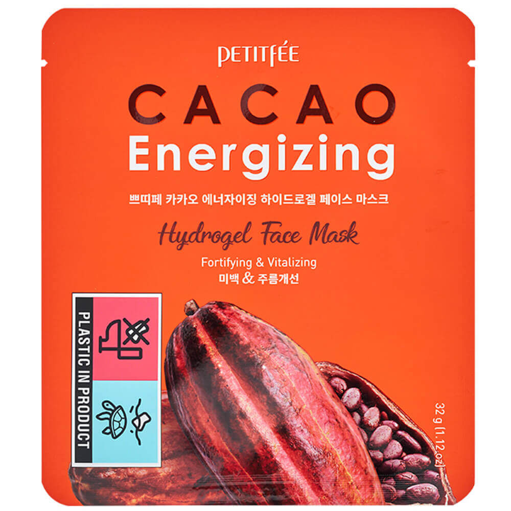 Тонизирующая гидрогелевая маска для лица с какао Petitfee Cacao Energizing Hydrogel Face Mask