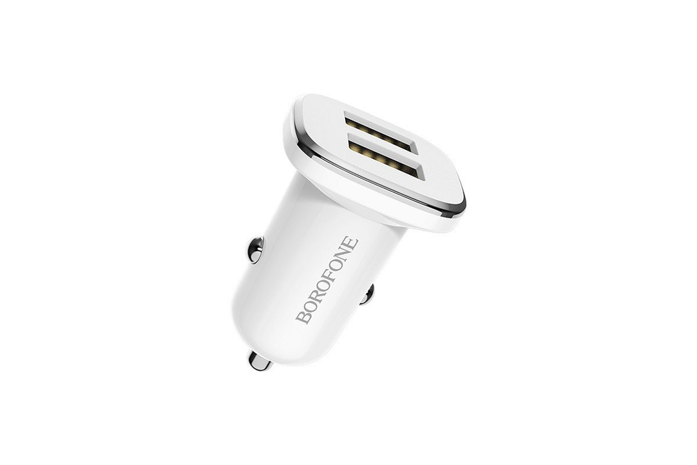Автомобильная зарядка BOROFONE BZ12 2гнUSB 2.4А Белый