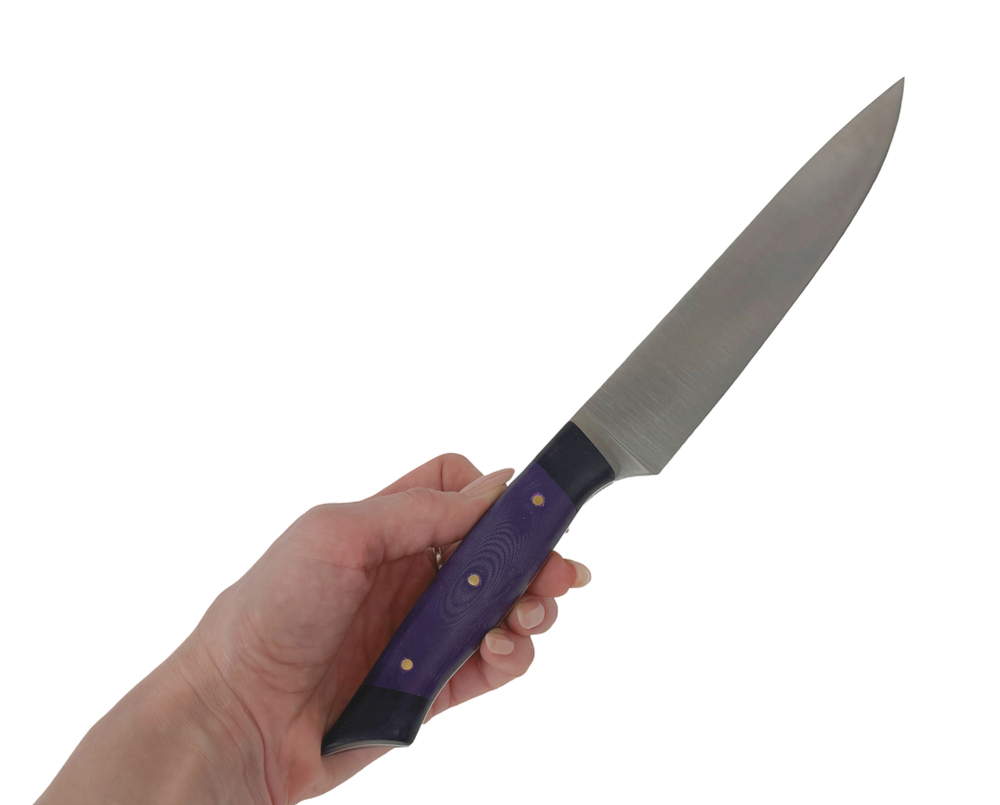 Набор кухонных ножей ц.м. "Хозяин", сталь 95Х18, рукоять G10 (фиолетовый)