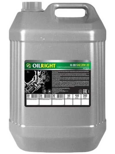 Масло моторное OILRIGHT М-8В минеральное 20 л 2485