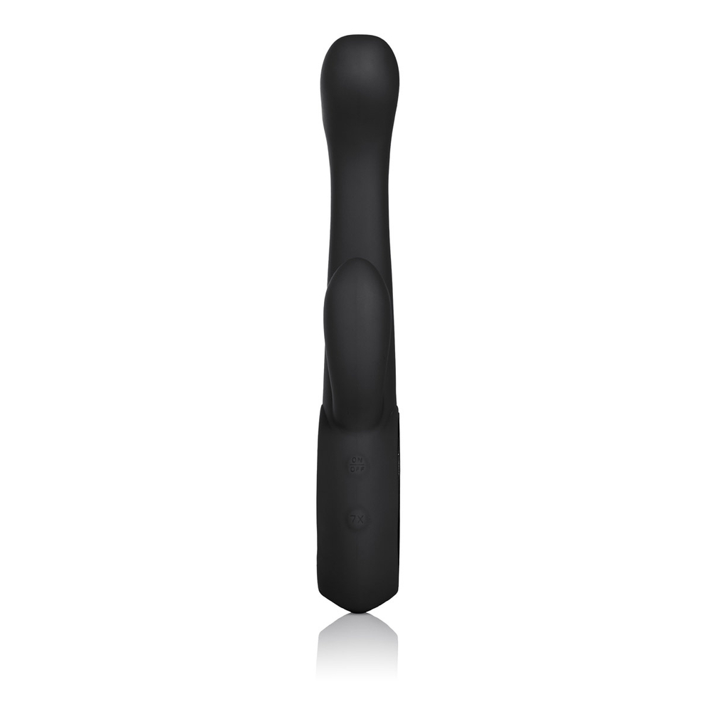 Черный вибромассажер Rechargeable Dual Wand - 25 см. (Цвет: черный)
