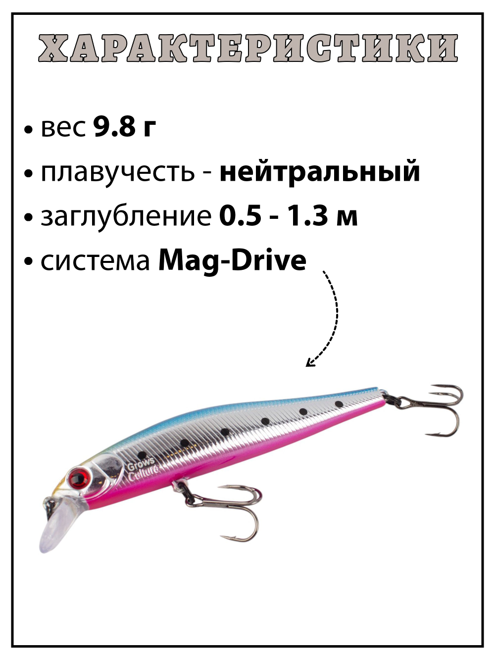 Воблер Минноу Rigge 90SP 90 мм 9.8 г цвет #28