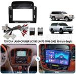 Магнитола для Toyota Land Cruiser 100, Lexus LX470 1998-2002 (климат на ШГУ) - Kuberg QLed+2K, Android 14, TS105, Быстрейшая, CarPlay, SIM-слот