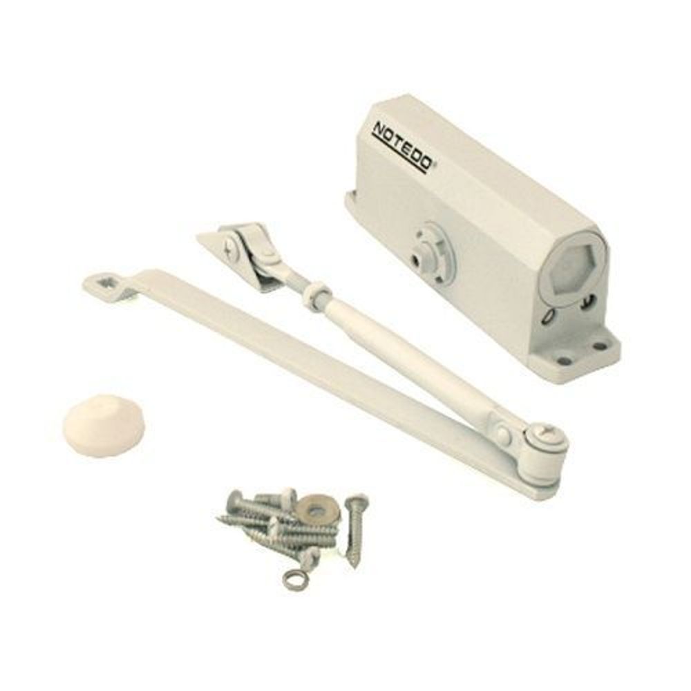 Доводчик дверной NOTEDO DC-040 white белый (40 кг)