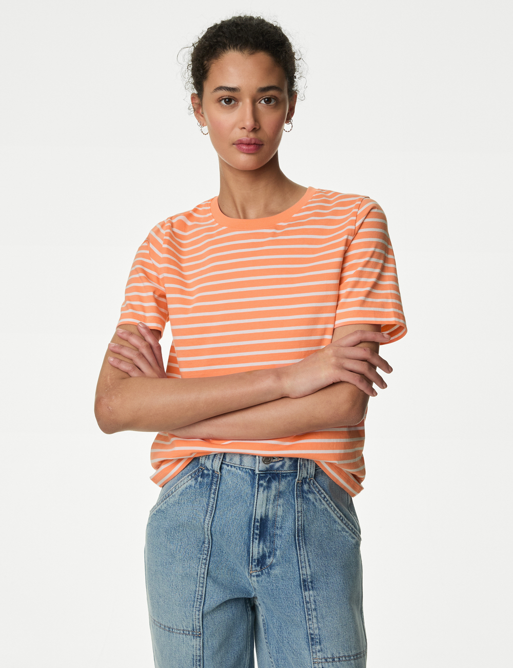 Футболка с коротким рукавом из чистого хлопка T41007391 - Marks & Spencer
